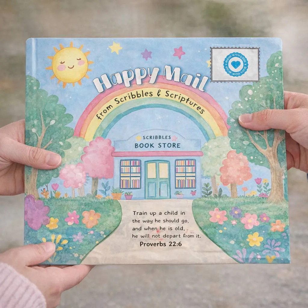Happy Mail book from the Scribbles & Scriptures book club